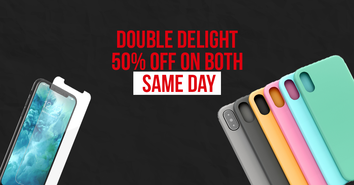 Flashback Friday Discount: Double Delight - 50% Off on Screen Protectors & Mobile Covers!