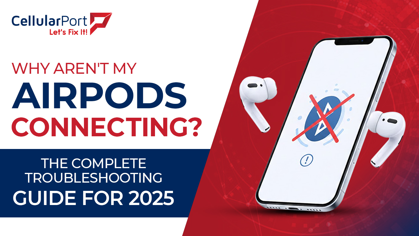 AirPods not connecting to iPhone with troubleshooting steps illustrated