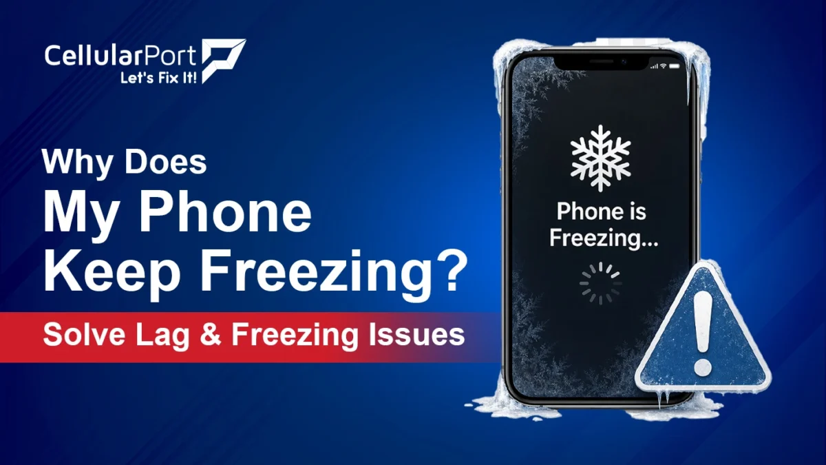 Smartphone experiencing lag and freezing issues with troubleshooting steps to improve performance and responsiveness.
